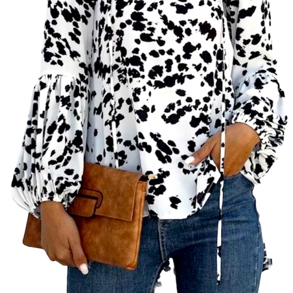 🔆 Host Pick - Black White High-Low Blouse - Picture 10 of 15
